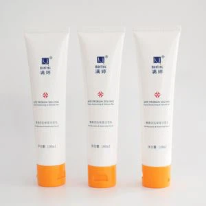 Kozmetičko pakovanje od bijele plastične mekane cijevi od 100 ml